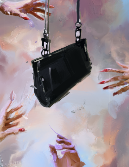 Horoche Tunnel Bag held by hands